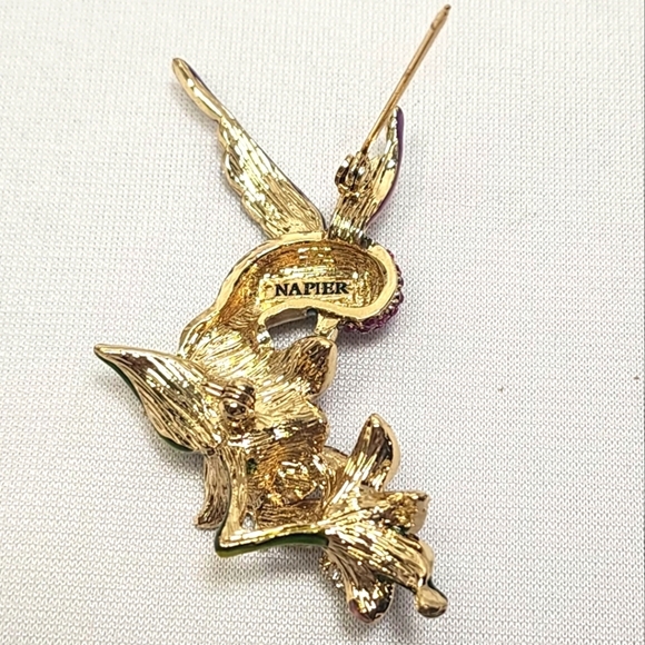 Napier Hummingbird Brooch Pin In Original Box - Picture 6 of 11
